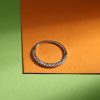 Γυναικείο μισόβερο δαχτυλίδι από ασήμι 925ο - La Petite Story